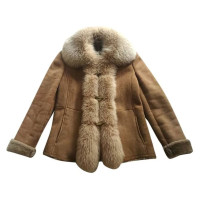 Max Mara Giacca/Cappotto in Pelliccia in Marrone