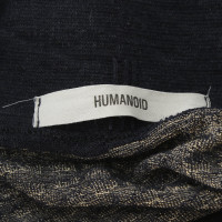 Humanoid skirt in dark blue / gold