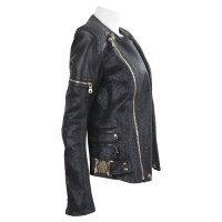 Balmain Jacke/Mantel aus Seide in Schwarz