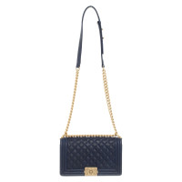 Chanel Boy Small in Pelle in Blu