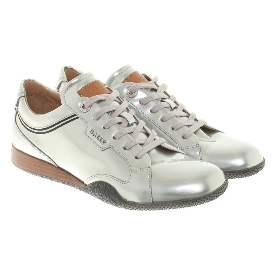 Bally Silver-colored lace-up shoes