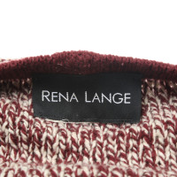 Rena Lange Costume in Bordeaux / Cream