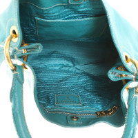 Prada Handtasche aus Leder in Türkis