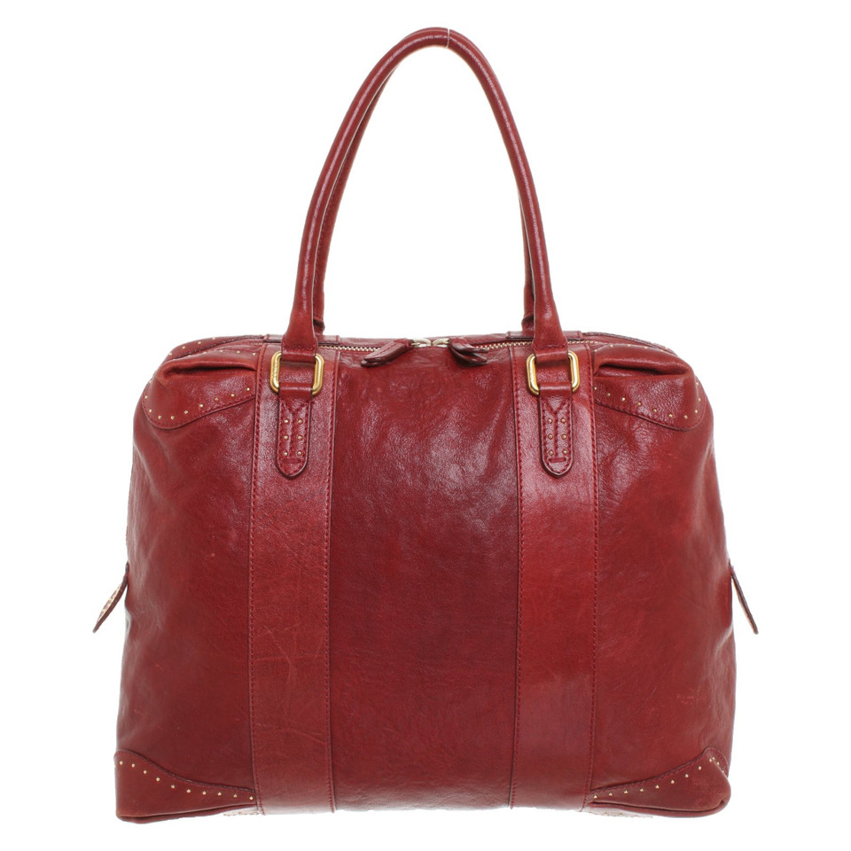 Fendi Shopper Leather in Red