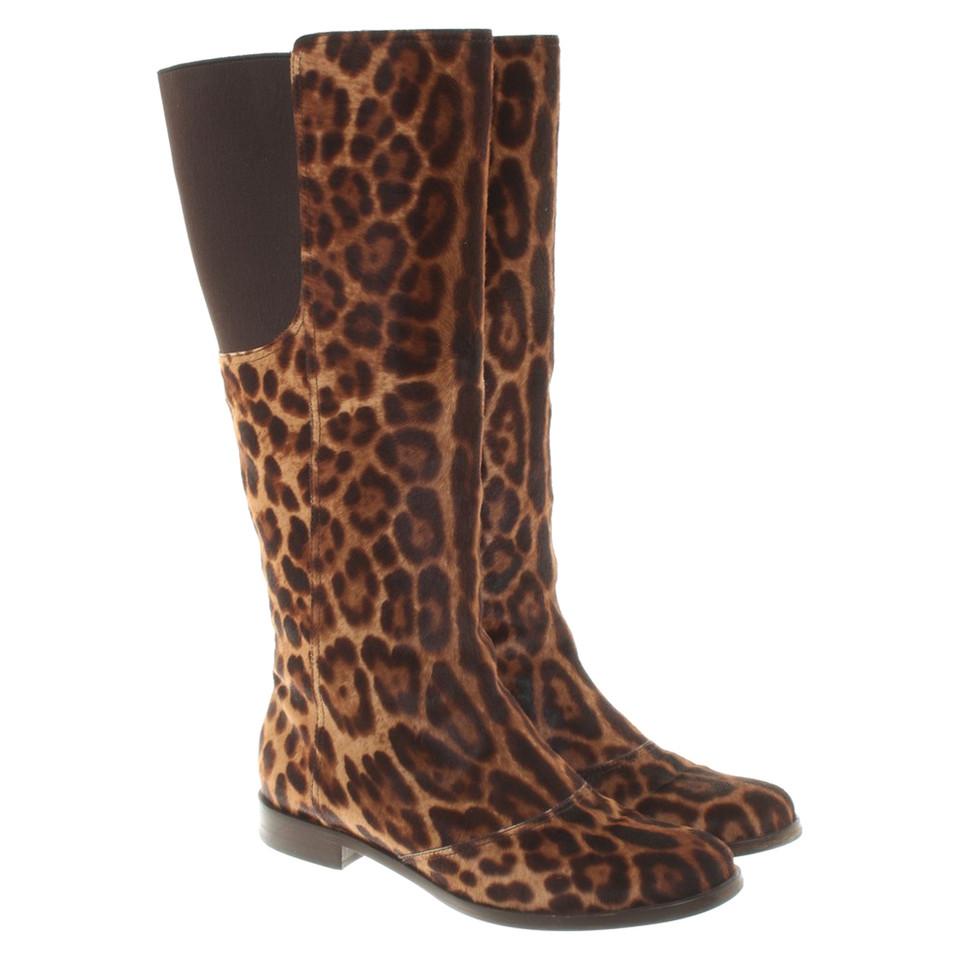 Dolce & Gabbana Stiefel mit Leopardenmuster