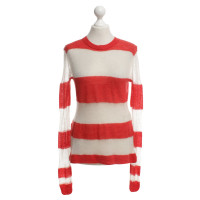 Acne Striped sweater in red / white