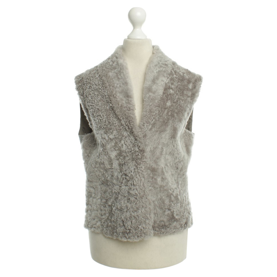 Fabiana Filippi Lamb fur vest in grey