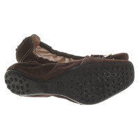 Tod's Chaussons/Ballerines en Daim en Marron