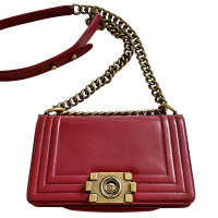 Chanel Boy Chain Handle Leather in Bordeaux