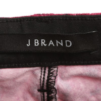 J Brand pantaloni di velluto con motivo floreale