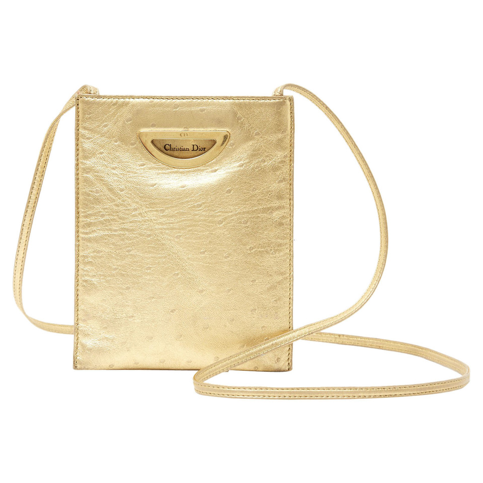 Christian Dior Borsa a tracolla in Pelle in Oro
