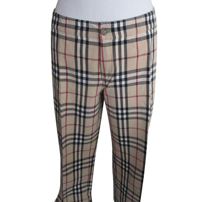 burberry check trousers