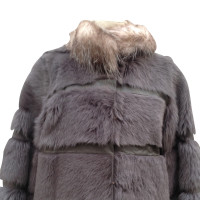 Dorothee Schumacher Goat fur coat with Possum collar