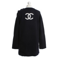 Chanel Gebreide trui in donkerblauw