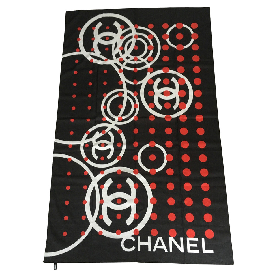 Chanel Echarpe/Foulard en Coton en Noir
