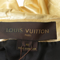 Louis Vuitton Goldfarbene Lederbluse