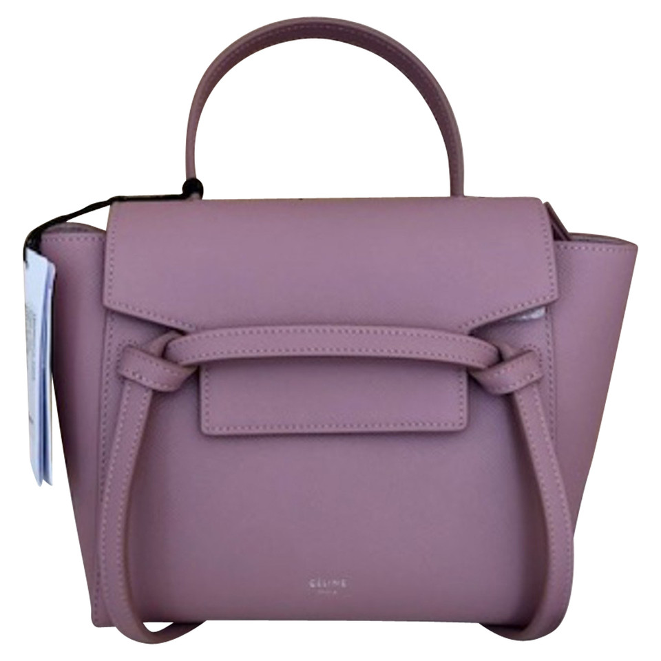 Céline Shoulder bag Leather in Pink