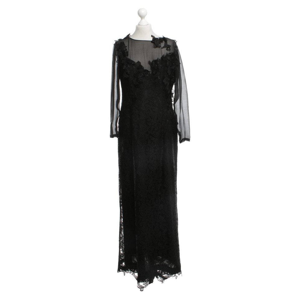 Alberta Ferretti Kanten jurk in zwart