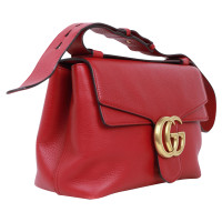 Gucci Interlocking Shoulder Bag Normal Leer in Rood