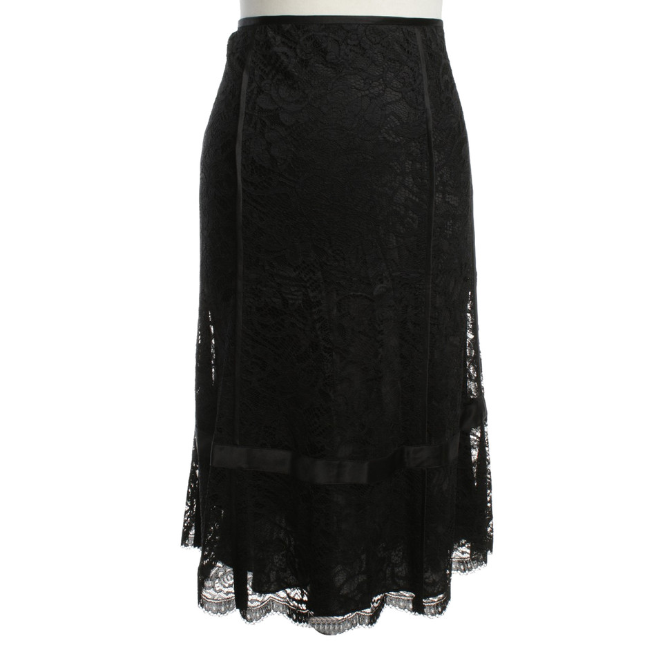 Donna Karan Kanten rok in zwart