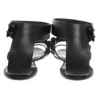 Lanvin Sandals Leather in Black