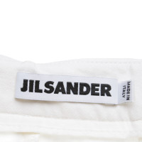 Jil Sander pantaloni Capri in crema bianca