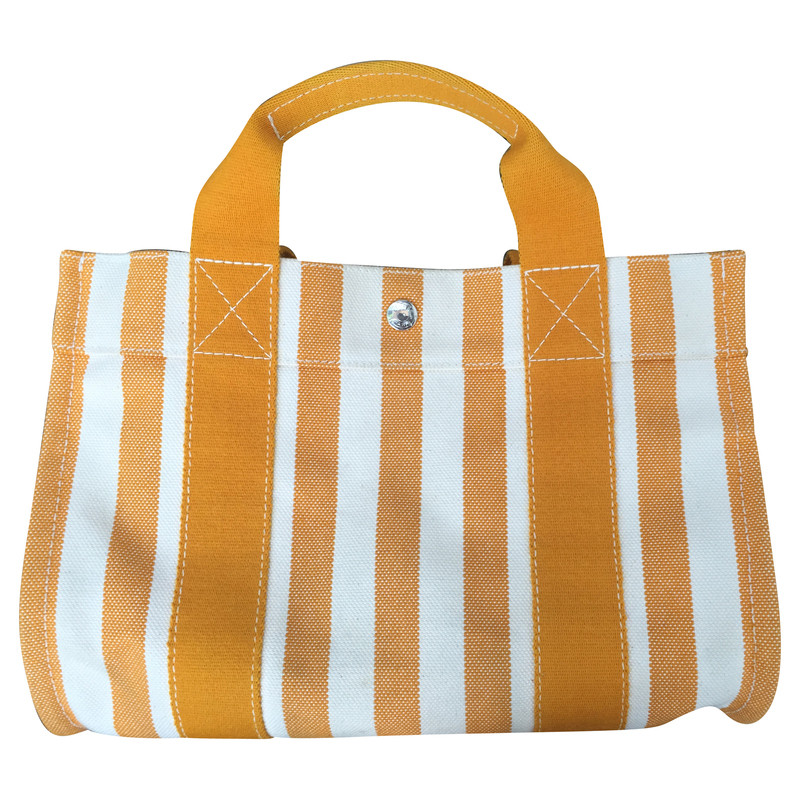 Hermès Cannes striped cotton PM handbag