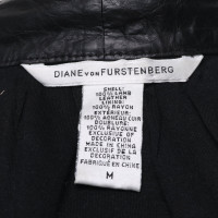 Diane Von Furstenberg Gilet in Pelle in Nero