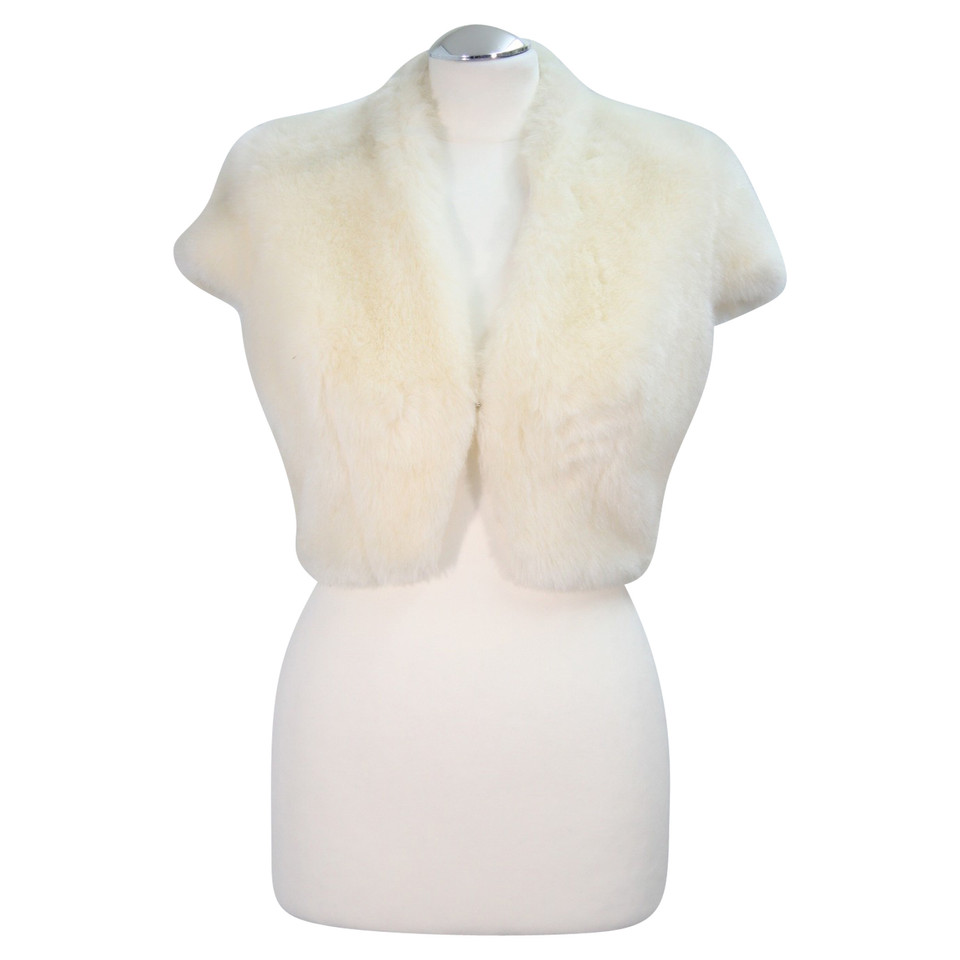 Karen Millen Fur Bolero in crema