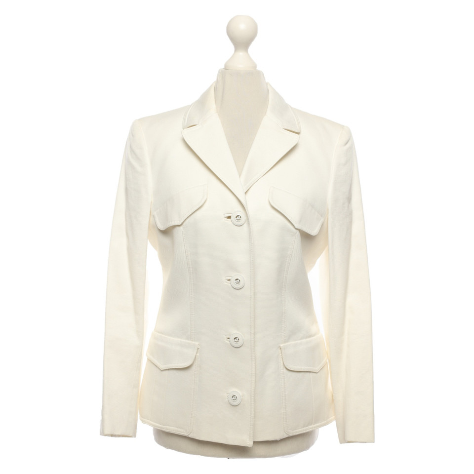 Gianni Versace Blazer aus Baumwolle in Creme