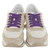 Hogan Plateau sneakers in beige / violet