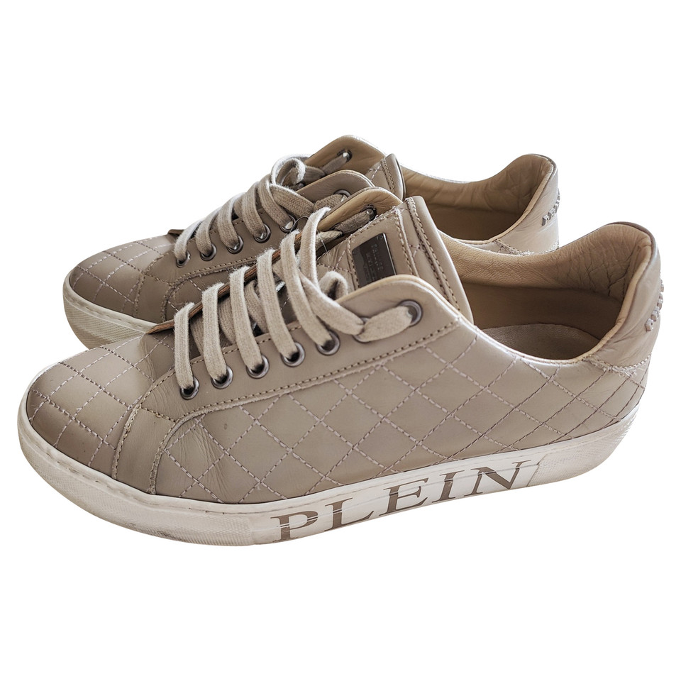 Philipp Plein Sneakers aus Leder in Beige