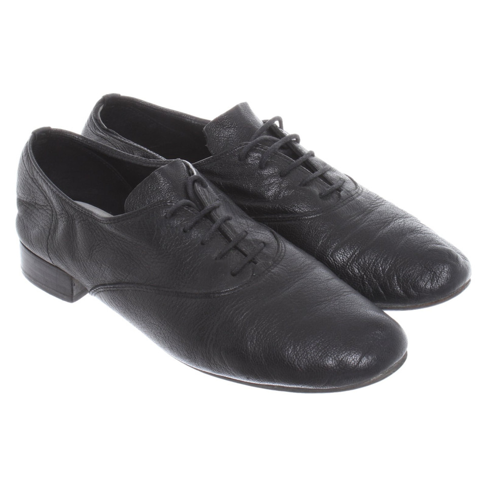 Repetto Schnürschuhe aus Leder in Schwarz