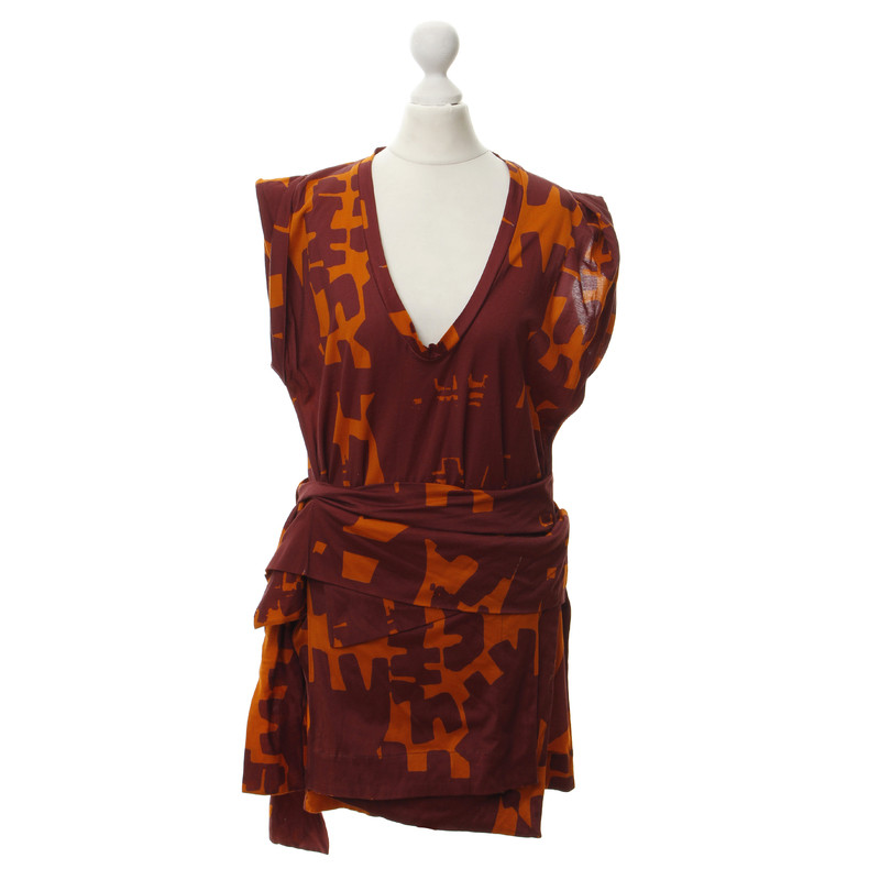 Isabel Marant Kleid 'Feriel' in Rot und Orange