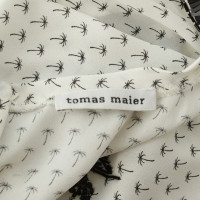 Tomas Maier Robe en noir et blanc