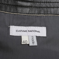 Costume National Lederen rok in zwart