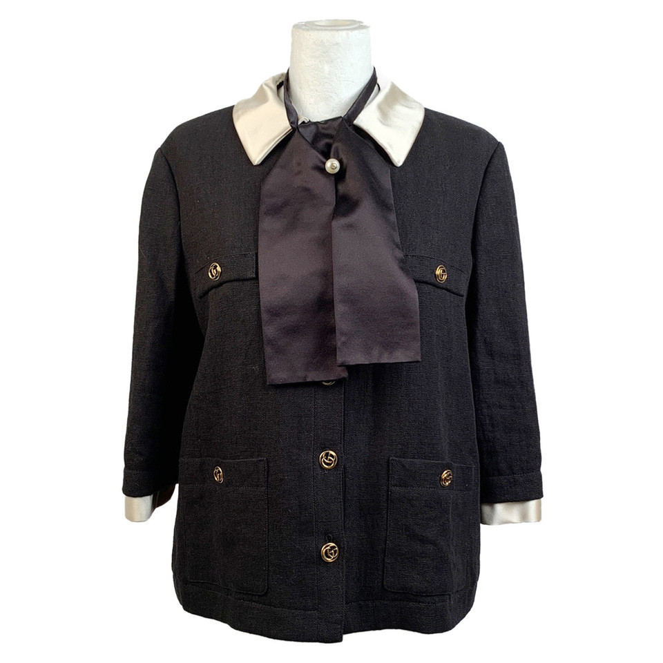 Gucci Jacket/Coat Linen in Black