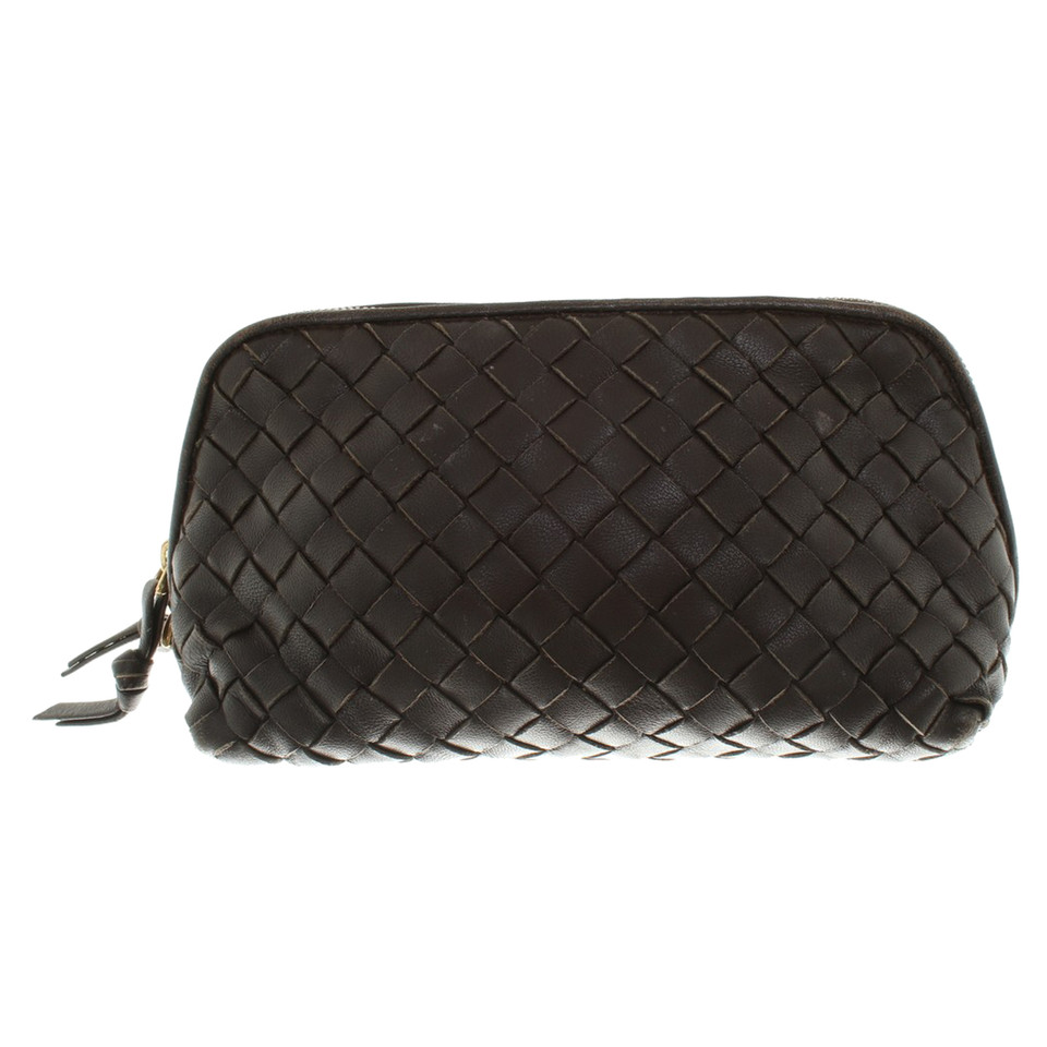 Bottega Veneta Cosmetic bag in marrone scuro