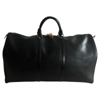 Louis Vuitton Keepall 50 in Pelle verniciata in Nero