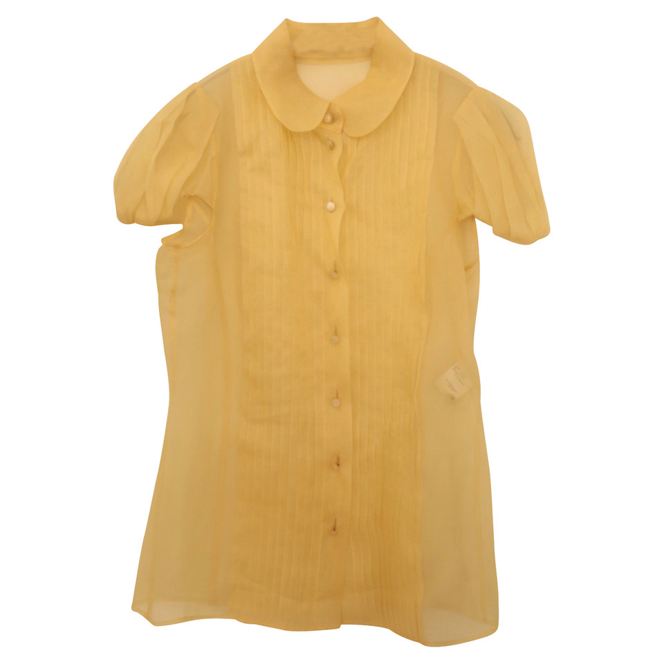 Escada Yellow silk blouse