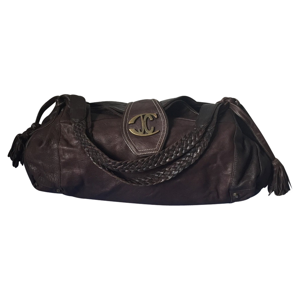 Just Cavalli Shopper Leather in Brown