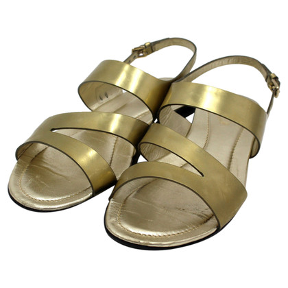 Tod's Sandals Leather in Gold