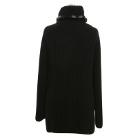 Hermès maglione di cashmere in nero con elementi decorativi