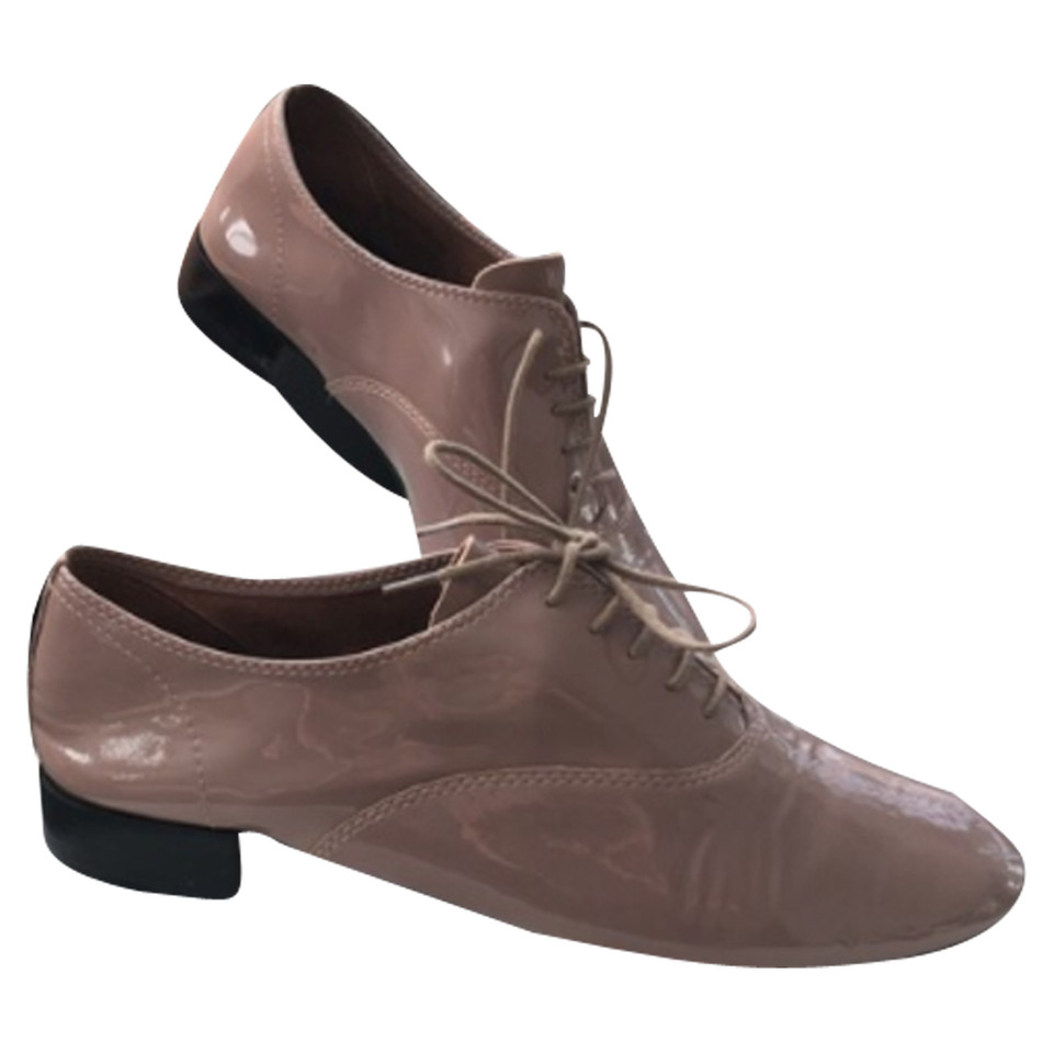 Repetto Lace-up shoes Patent leather in Beige