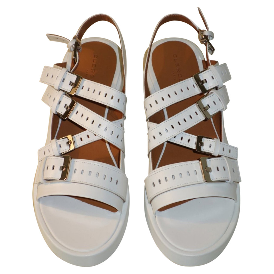 Robert Clergerie Sandals Leather in White