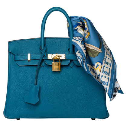 Hermès Birkin Bag 25 in Pelle in Blu