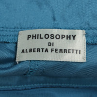 Philosophy Di Alberta Ferretti Robe en soie en bleu