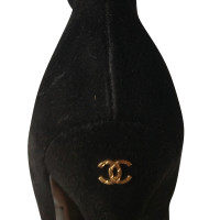 Chanel Black Suede boot 