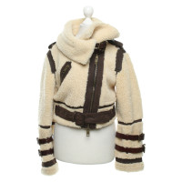 Burberry Jacke/Mantel aus Pelz in Beige