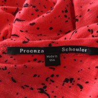 Proenza Schouler T-Shirt in Rot/Schwarz